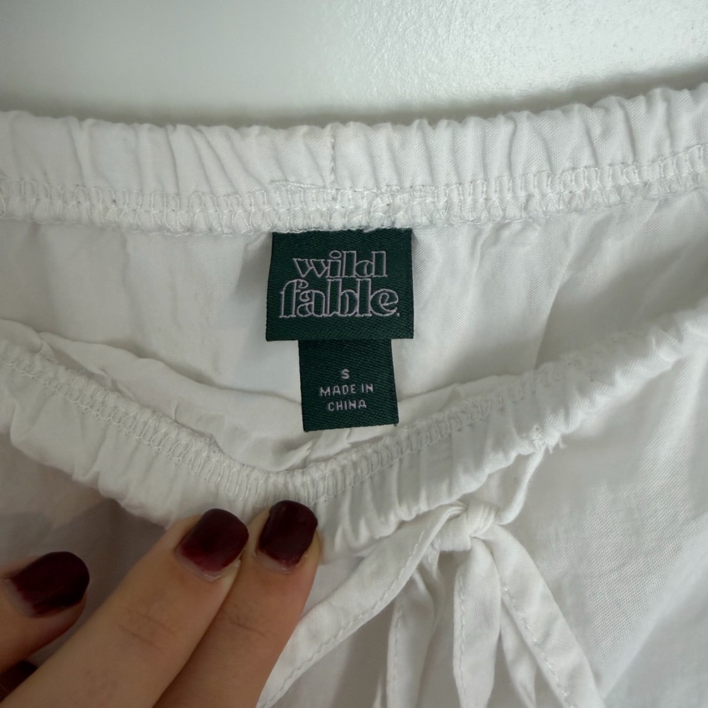 Wild Fable White Tiered Flowey Maxi Skirt Small - Picture 3 of 4